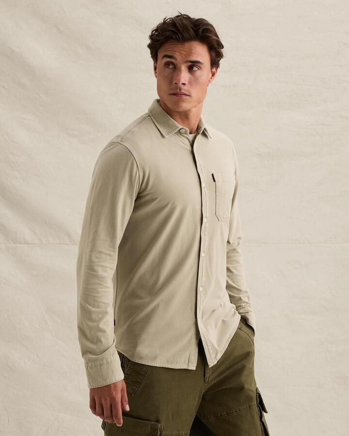 PME LEGEND Overhemd met garment-dye wassing en borstzak