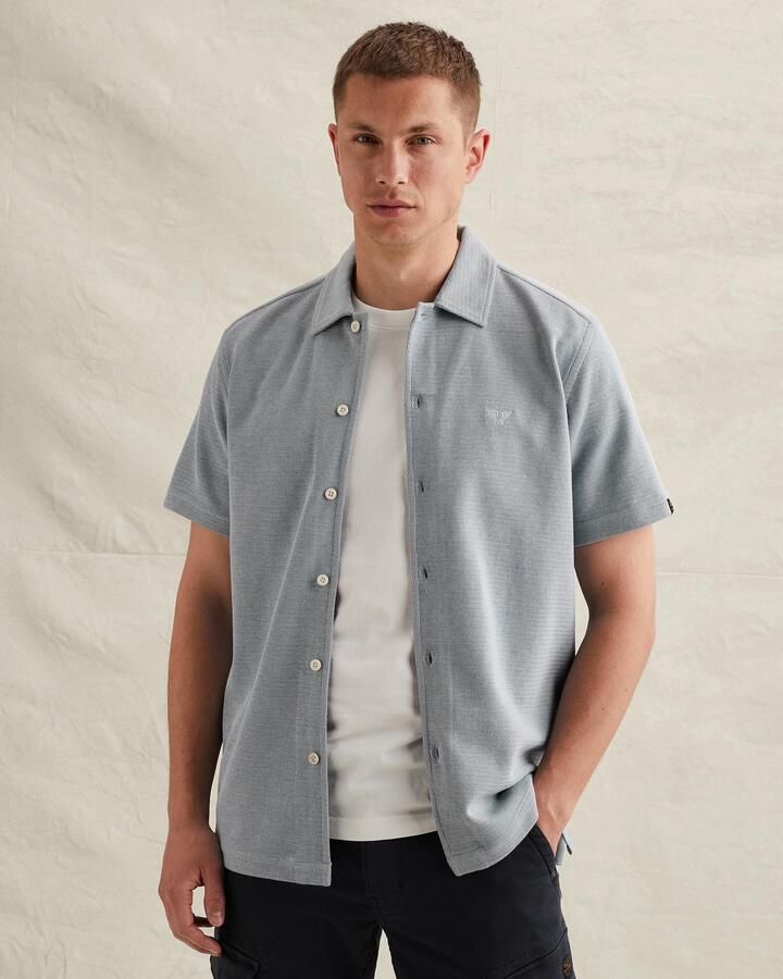 PME Legend Short Sleeve Overhemd Jersey Interlock Rain Washed - Foto 2