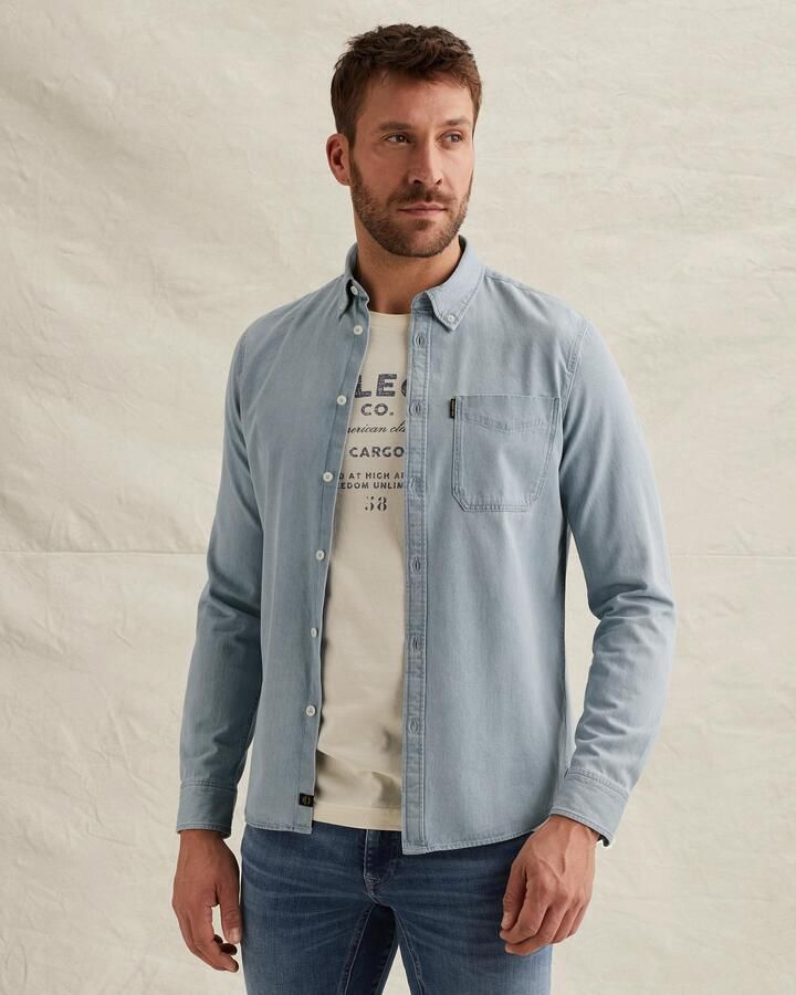 PME Legend regular fit vrijetijdshemd met borstzak en labeldetail - Foto 3