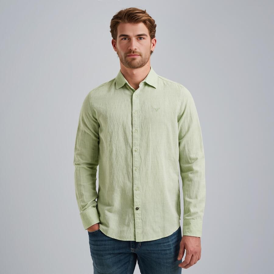 PME LEGEND Overhemd van een katoen linnen blend