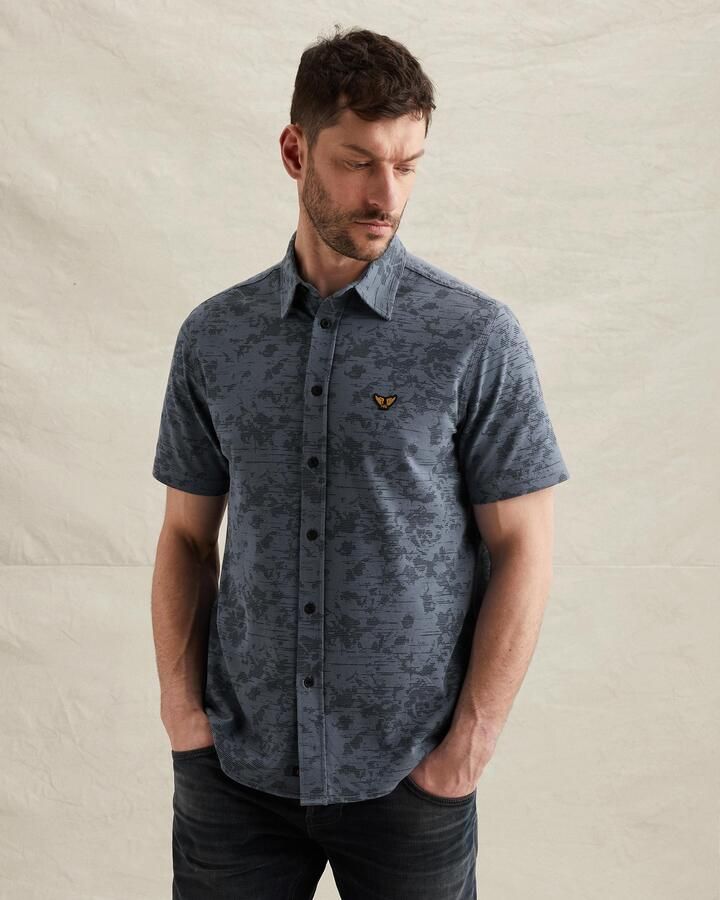PME LEGEND Overhemd van jersey piqué met allover print - Foto 2