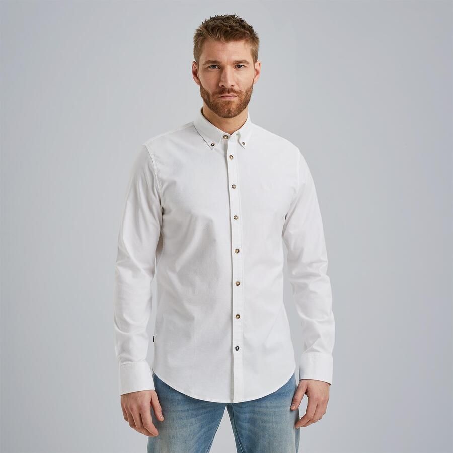 PME Legend regular fit oxford overhemd met logo bright white - Foto 3