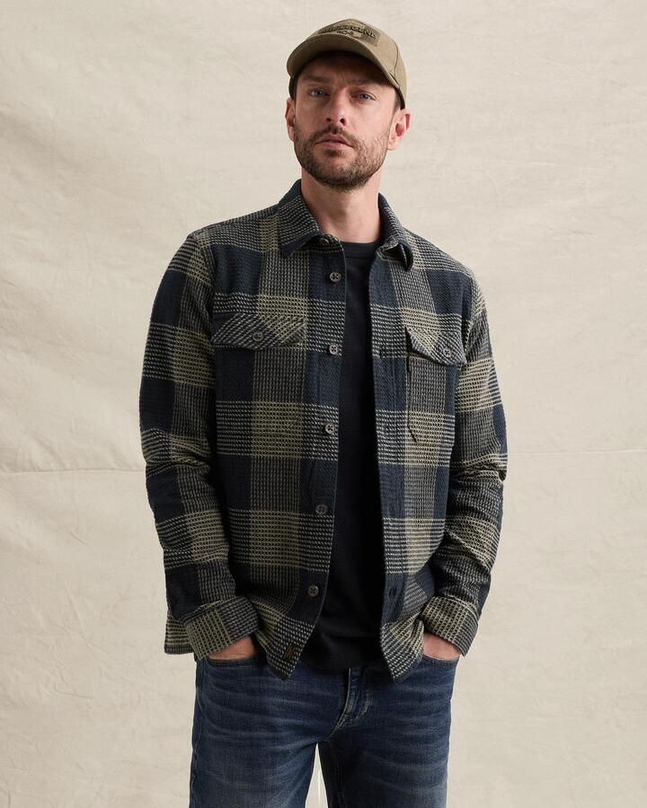 PME LEGEND Overshirt met groot ruitpatroon en borstzakken