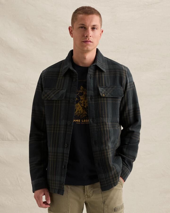 PME LEGEND Overshirt met ruitpatroon en knoopsluiting - Foto 4