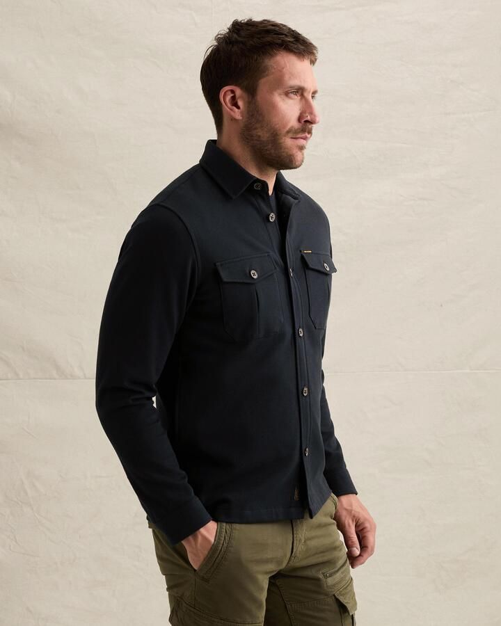 PME LEGEND Overshirt van een katoenblend met borstzakken