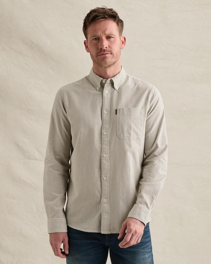PME LEGEND Oxford overhemd met button-down kraag en streeppatroon