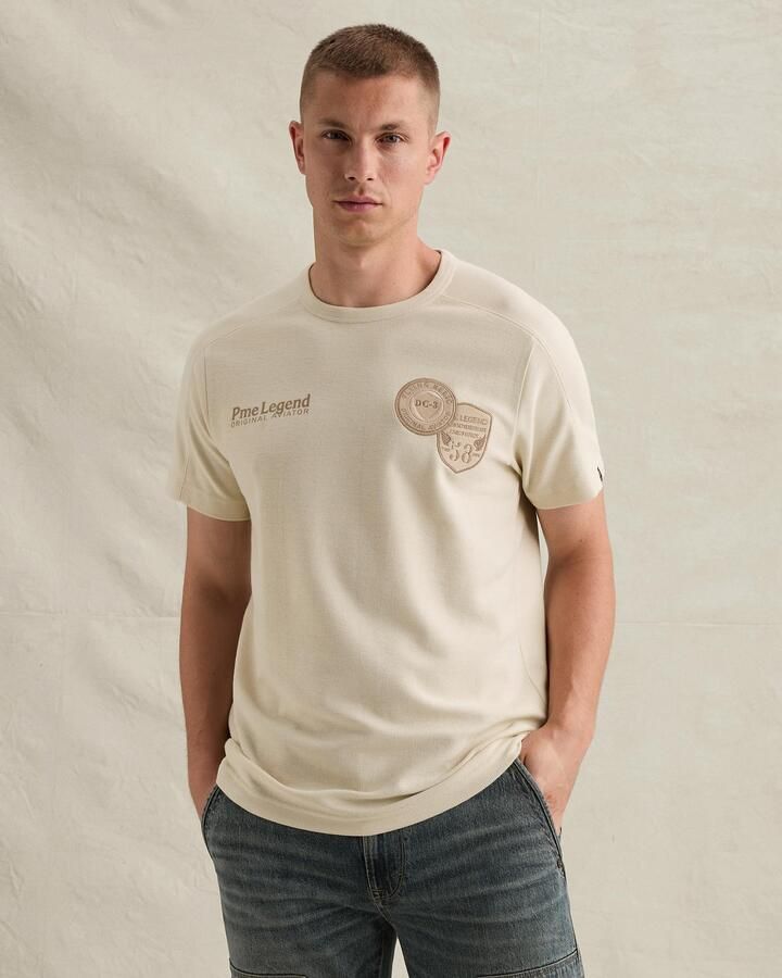 PME LEGEND Piqué T-shirt met artworks