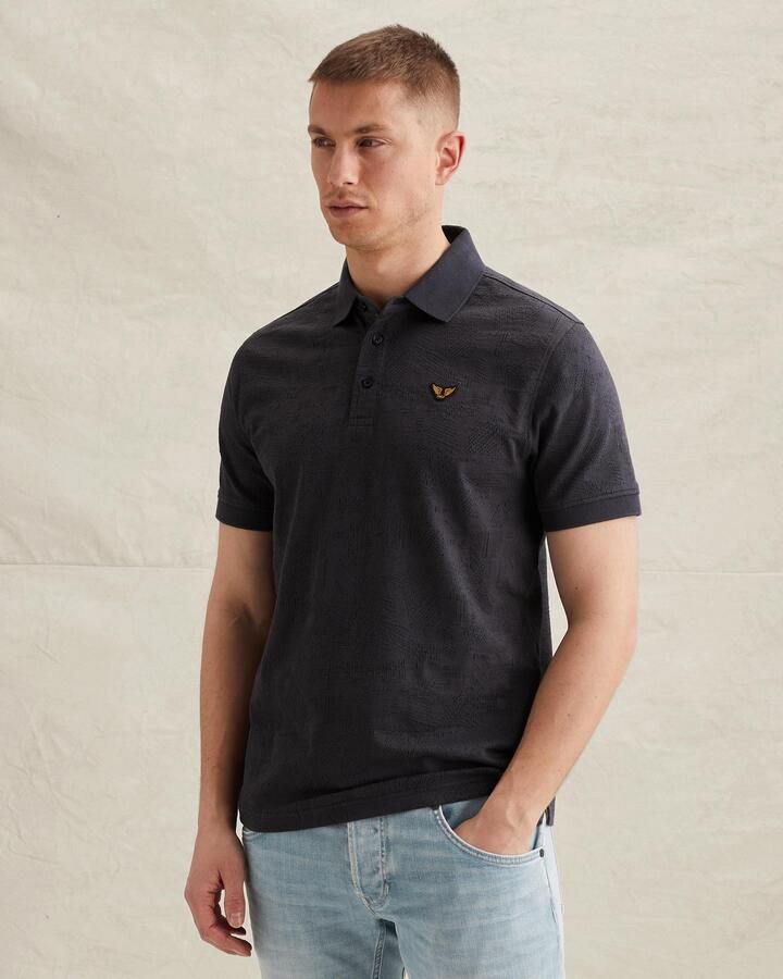 PME LEGEND Heren Polo's & T-shirts Jacquard Jersey Donkerblauw - Foto 7