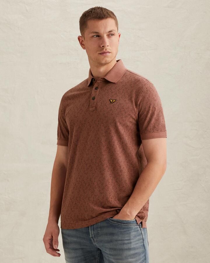 PME LEGEND Polo met allover print en ribkraag - Foto 2