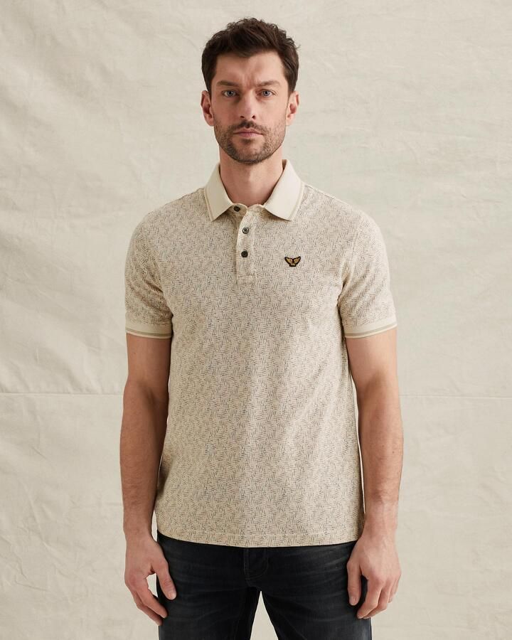 PME LEGEND Polo met allover print en ribkraag - Foto 2