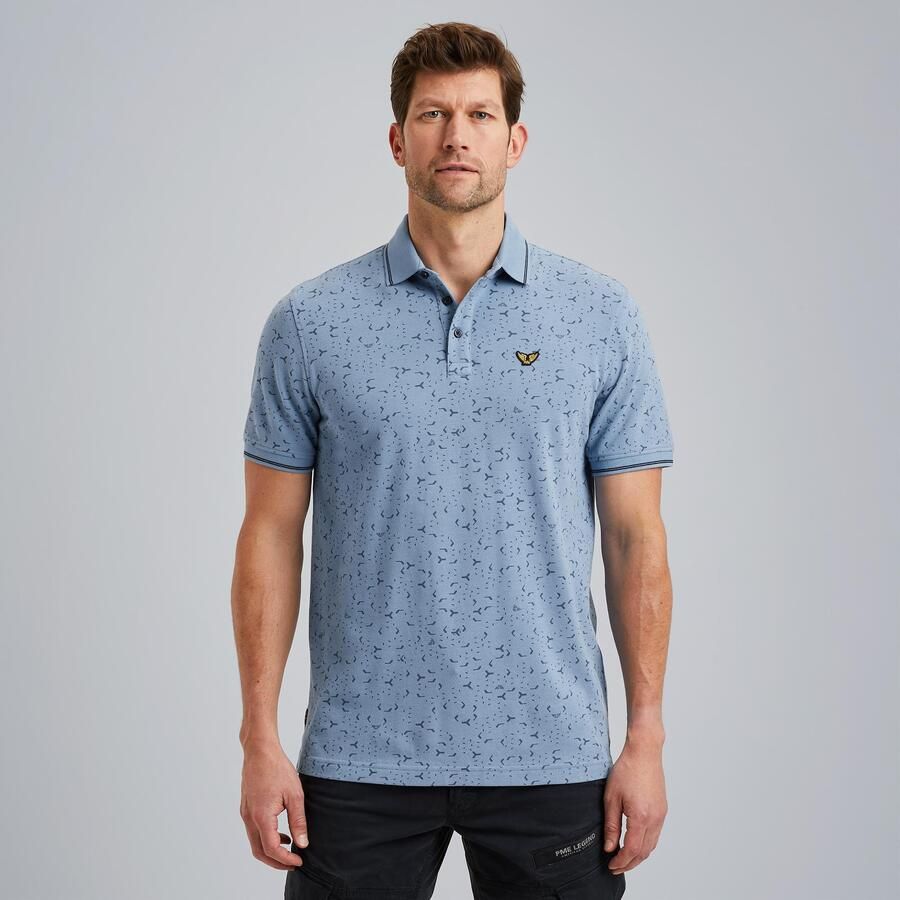 PME Legend Korte Mouw Polo Fijne Piqué Blue Heren - Foto 3