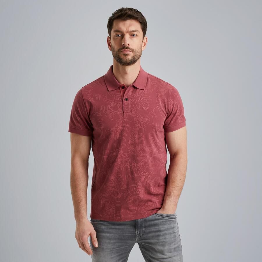 PME Legend Korte Mouw Polo Single Jersey Brown Heren