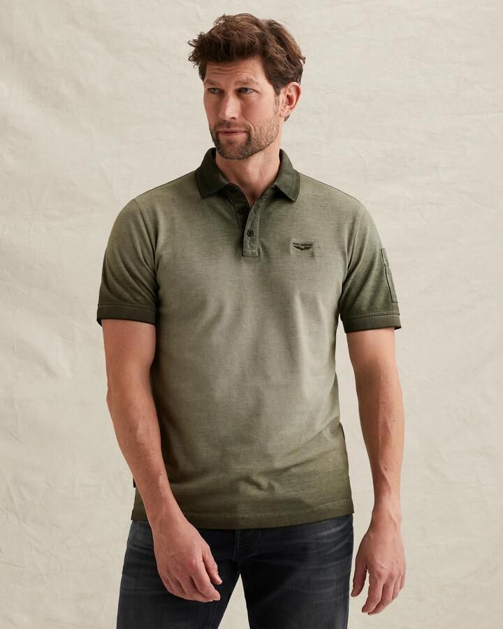 PME LEGEND Polo met cold-dye wassing en flight pocket - Foto 4