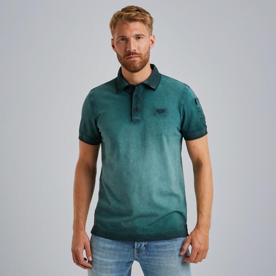 PME LEGEND Polo met cold-dye wassing