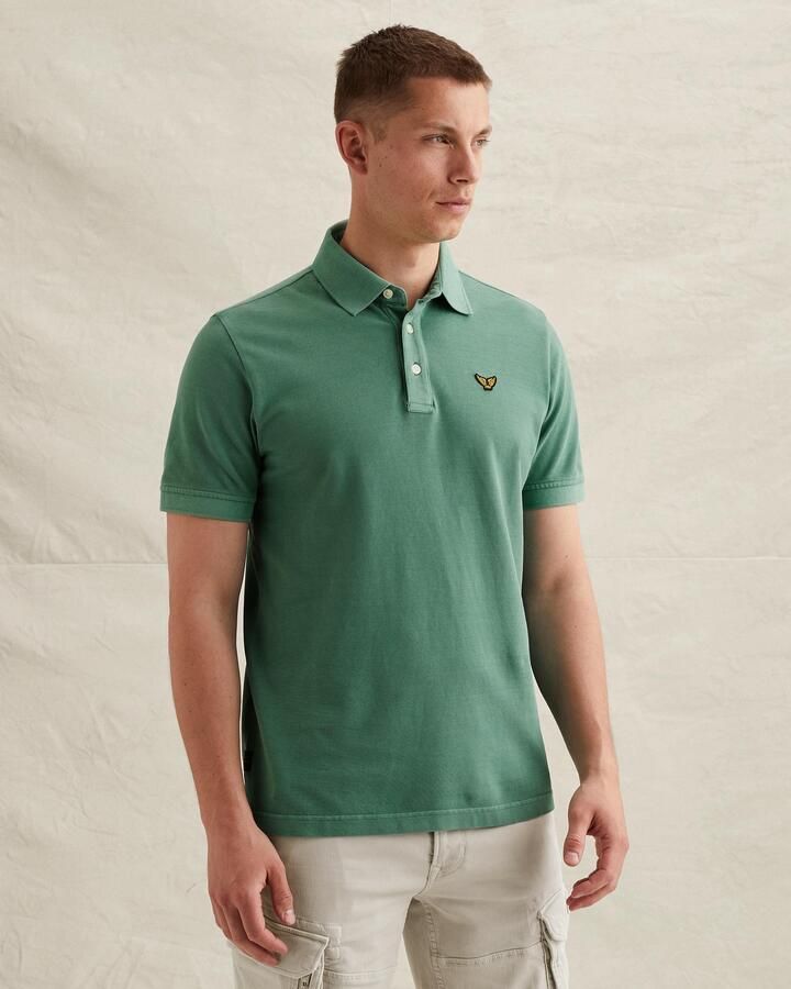 PME LEGEND Polo met garment-dye wassing en tailwing logo - Foto 3