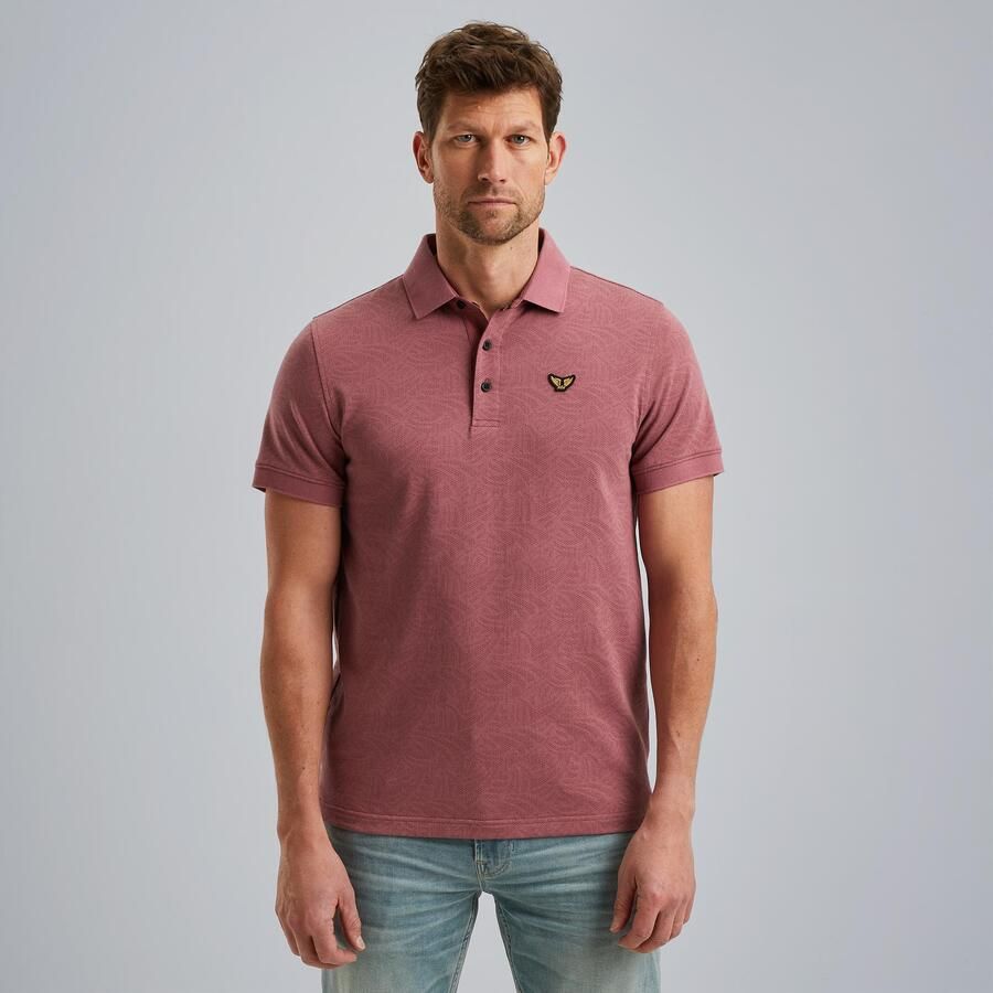 PME Legend regular polo gebreid roze - Foto 2