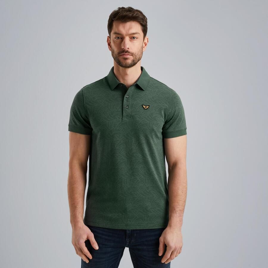 PME LEGEND Heren Polo's & T-shirts Short Sleeve Polo Jacquard Jersey Groen - Foto 3