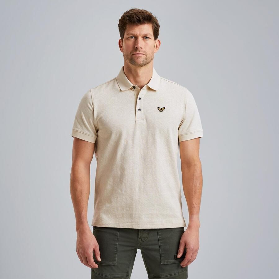 PME LEGEND Heren Polo's & T-shirts Short Sleeve Polo Jacquard Jersey Beige - Foto 6