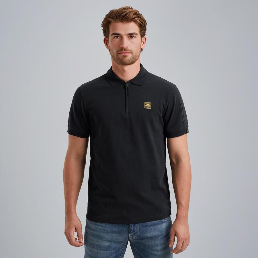 PME Legend Half-Zip Poloshirt Piqué Interlock Navy - Foto 2