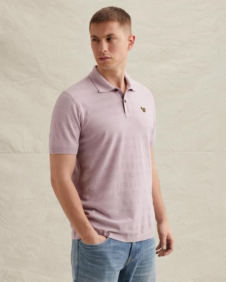 PME LEGEND Polo met streeppatroon en flight pocket - Foto 4