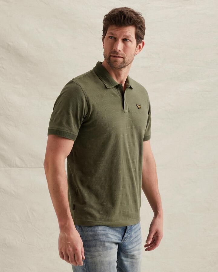 PME LEGEND Polo met streeppatroon en flight pocket - Foto 3