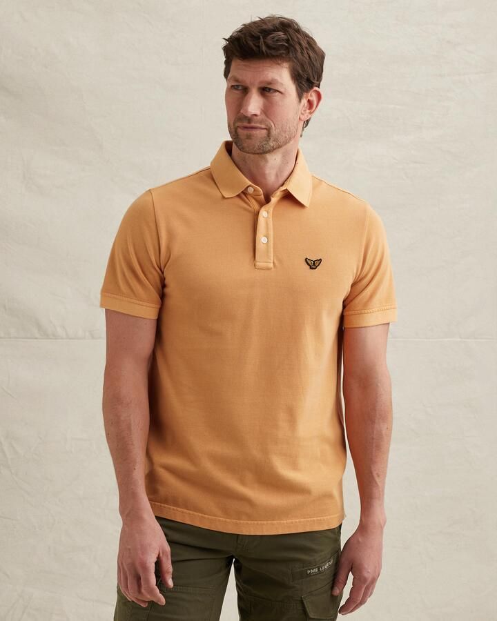 PME LEGEND Heren Polo's & T-shirts Short Sleeve Polo Pique Garment Dyed Tailwing Oranje - Foto 8
