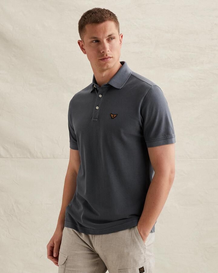 PME LEGEND Polo met tailwing logo en garment-dye wassing - Foto 3