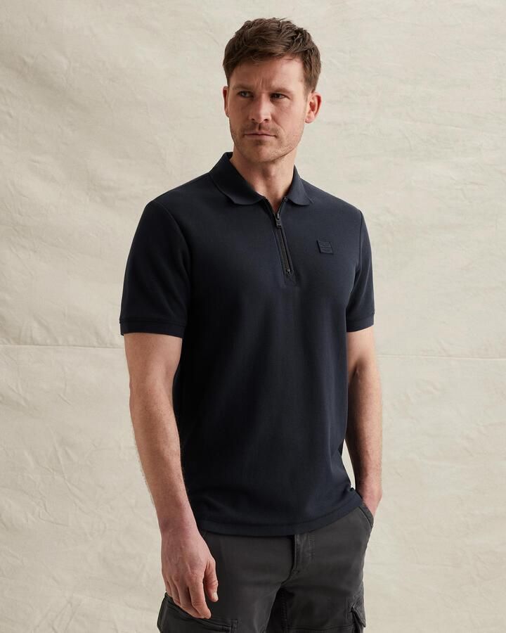 PME LEGEND Heren Polo's & T-shirts Waffle Structure Pique Donkerblauw - Foto 7