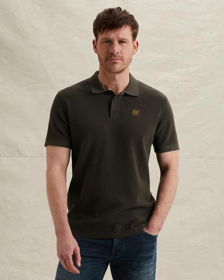 PME Legend Poloshirt Knitted Structure Groen - Foto 4