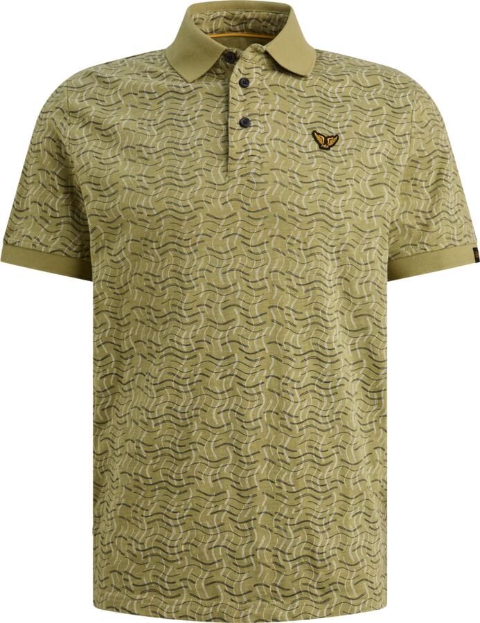 PME LEGEND Polo van 100% katoen met allover print - Foto 2