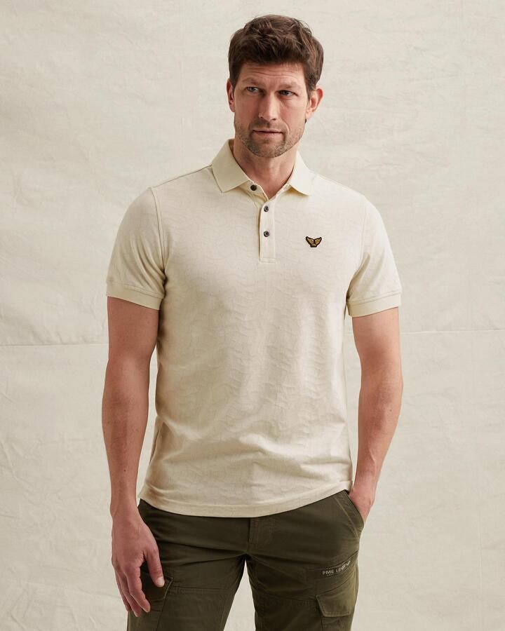 PME LEGEND Polo van jersey met allover jacquardpatroon - Foto 2