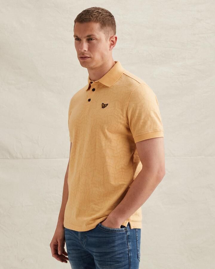 PME LEGEND Polo van jersey met allover jacquardpatroon - Foto 3