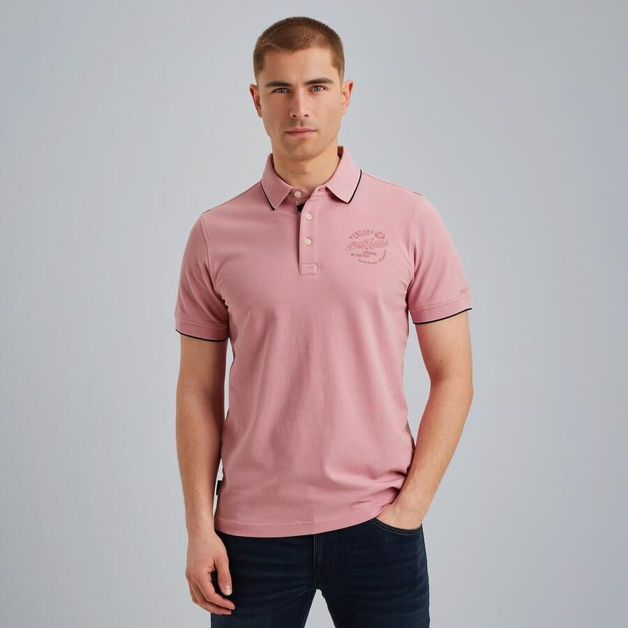 PME LEGEND Heren Polo's & T-shirts Stretch Pique Package Roze - Foto 6