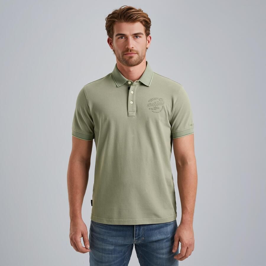 PME LEGEND Heren Polo's & T-shirts Stretch Pique Package Khaki - Foto 7