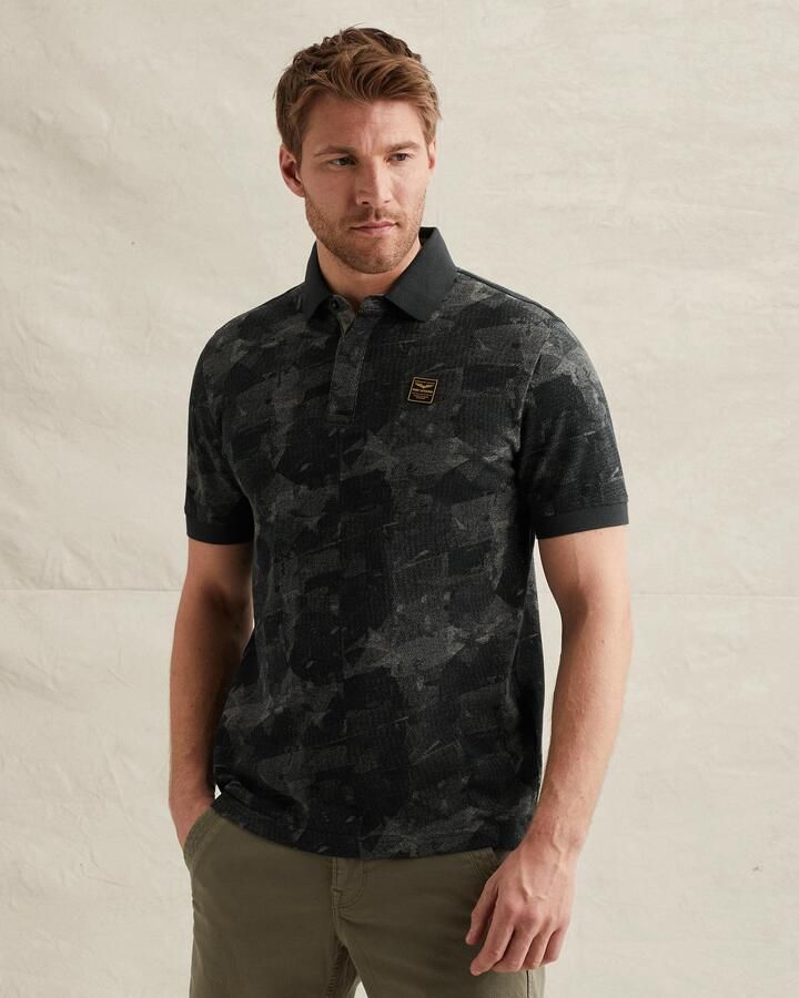 PME Legend Slim fit poloshirt met labelpatch - Foto 3