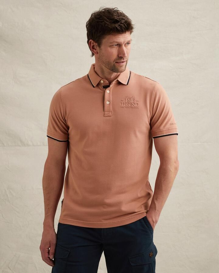 PME LEGEND Polo van piqué met artwork - Foto 4