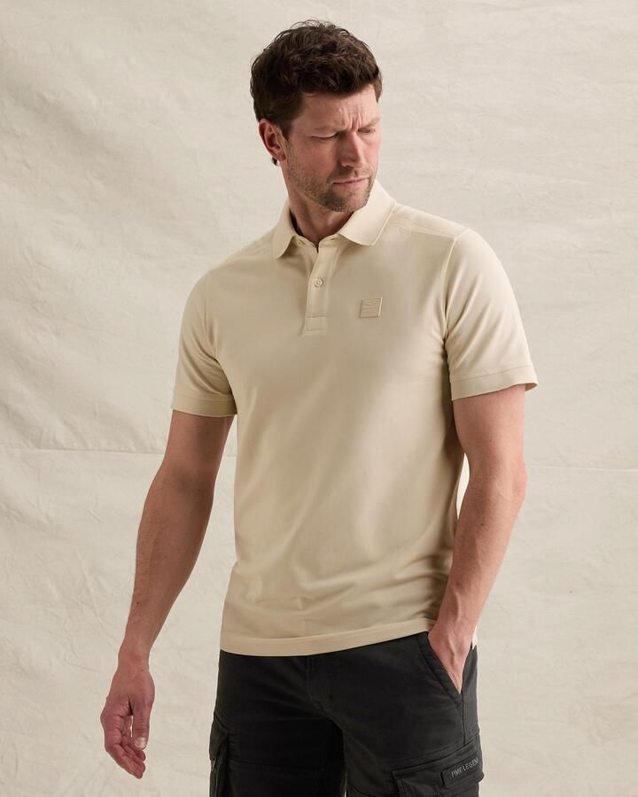 PME LEGEND Polo van piqué met stretch en flight pocket