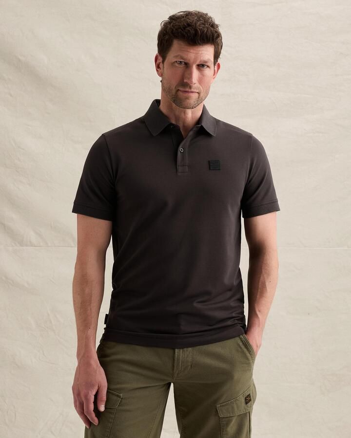 PME LEGEND Polo van piqué met stretch en flight pocket