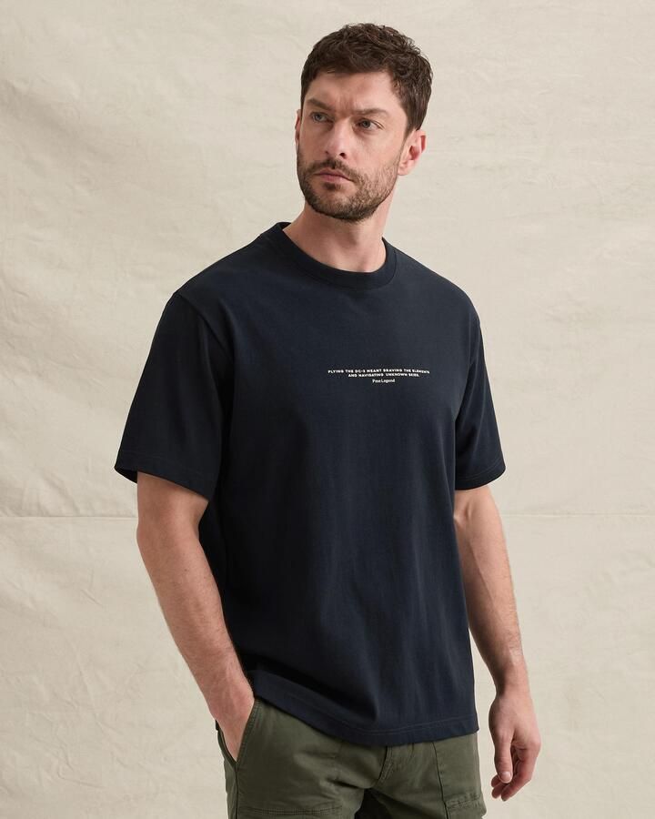 PME LEGEND Relaxed fit T-shirt van 100% katoen met backprint
