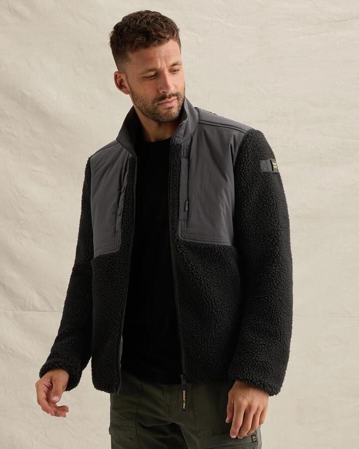PME LEGEND Sherpa hybrid jacket met ritssluiting