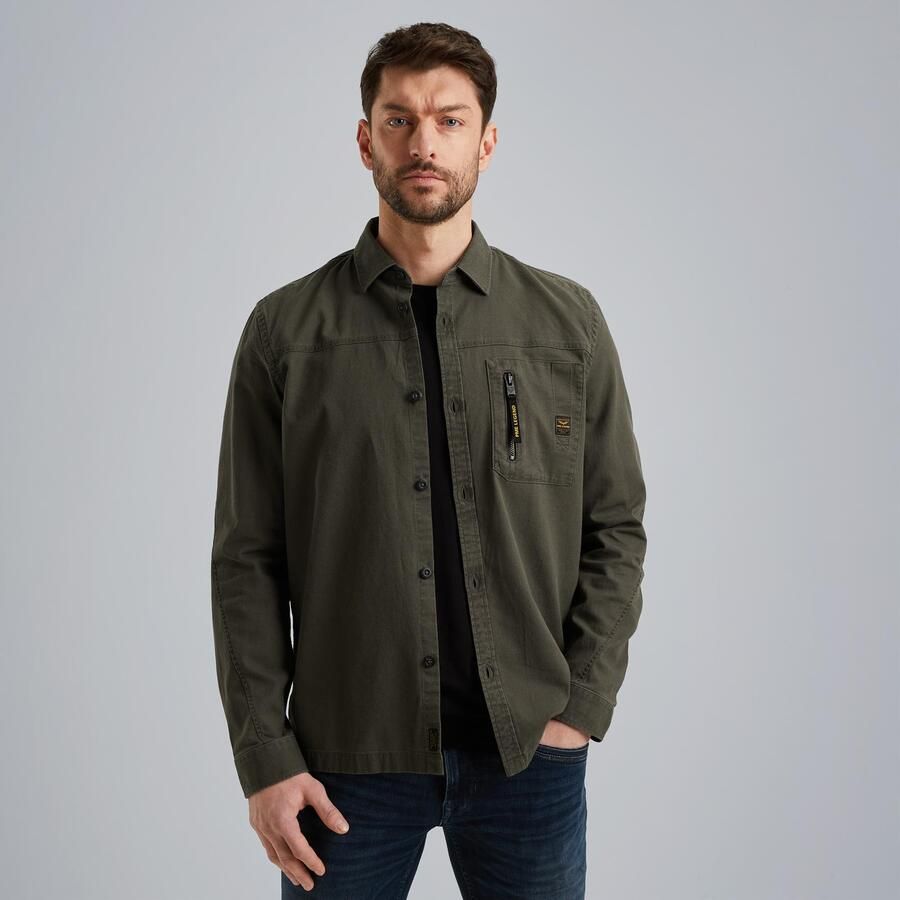 PME LEGEND Heren Overhemden Long Sleeve Shirt Mattweave Groen - Foto 5