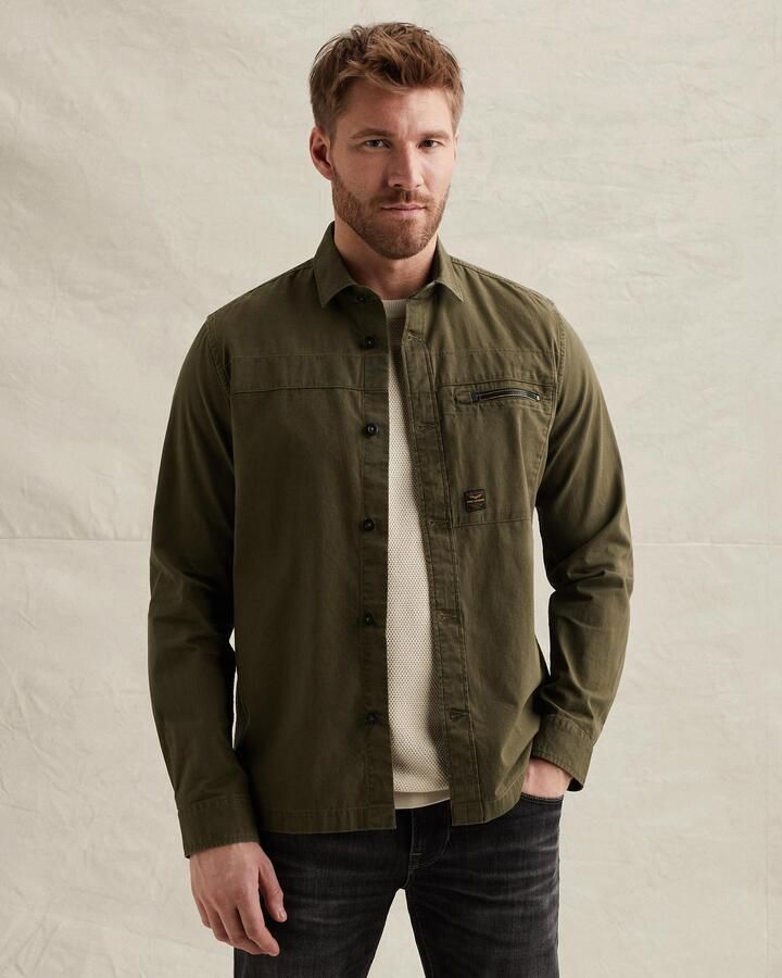 PME LEGEND Shirt jacket met knoopsluiting en borstzak