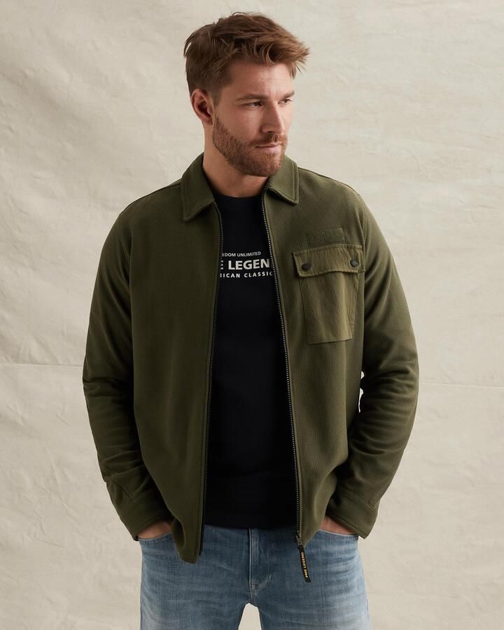 PME LEGEND Shirt jacket met ritssluiting en badge