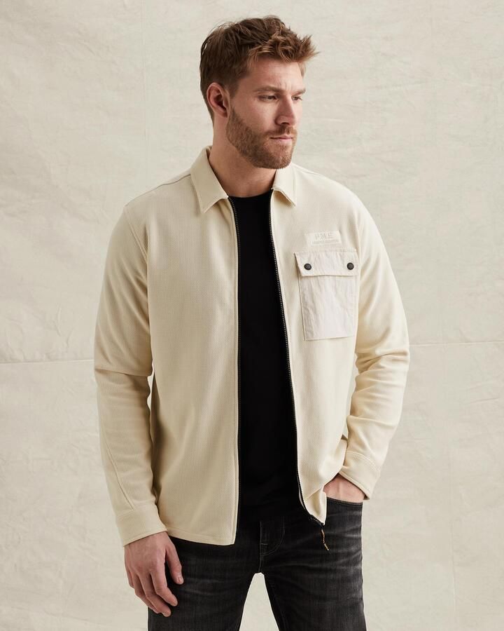 PME LEGEND Shirt jacket met ritssluiting en badge