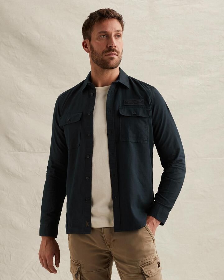 PME LEGEND Shirt jacket met ruitpatroon en borstzakken