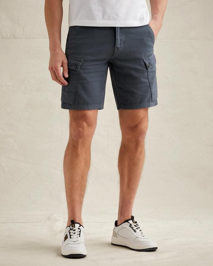 PME LEGEND Shorts van twill met garment-dye wassing