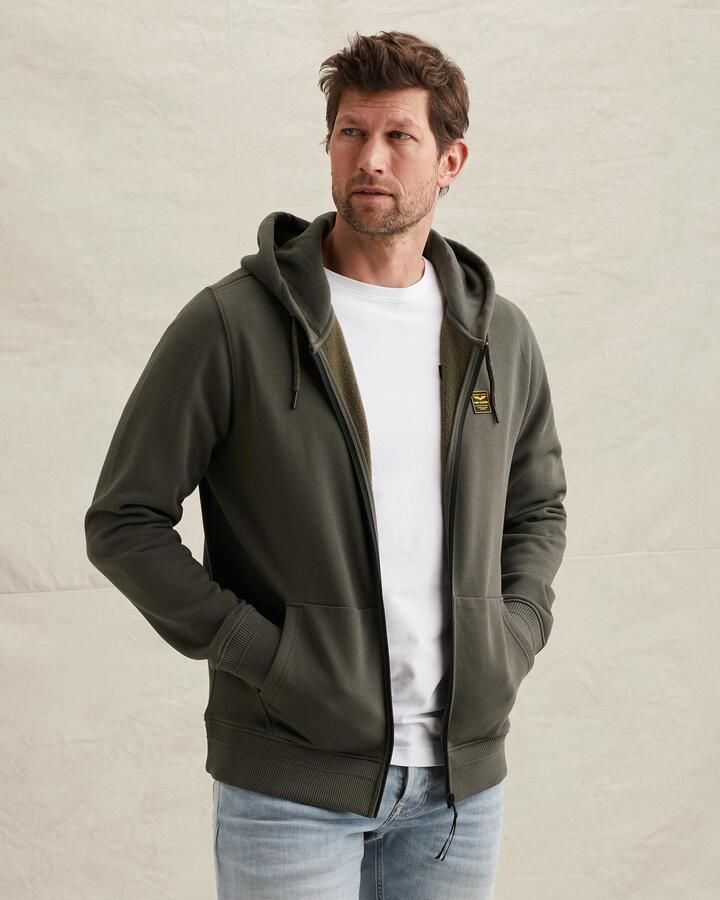 PME LEGEND Sweat jacket met capuchon en ritssluiting