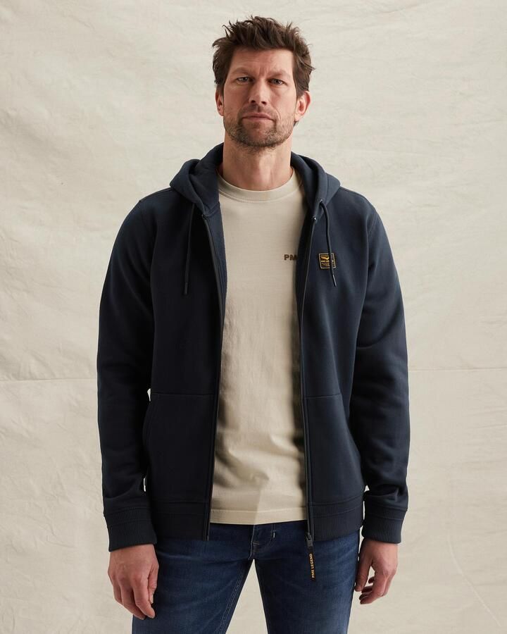 PME LEGEND Sweat jacket met capuchon en ritssluiting