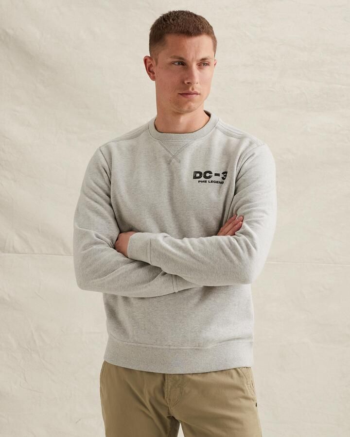 PME LEGEND Sweatshirt met garment-dye wassing en artwork