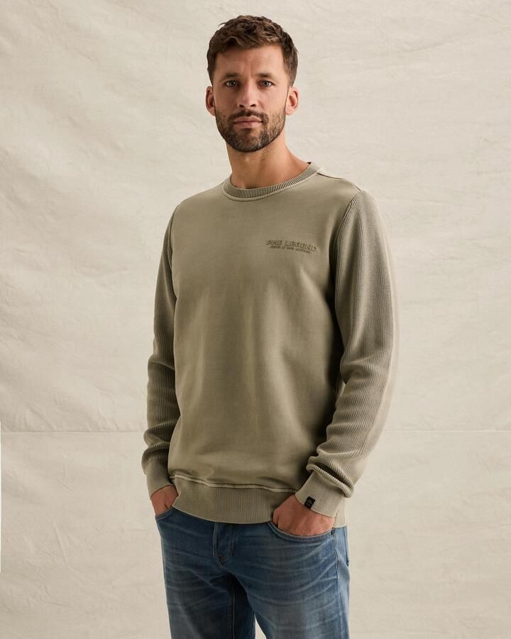 PME LEGEND Sweatshirt met gebreide mouwen en print